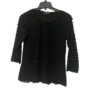 Y2K Elementz Frilly Black Blouse - Size PM